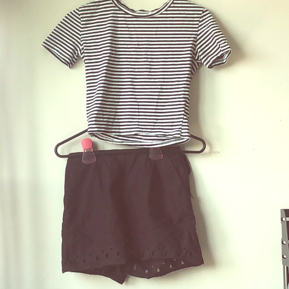 Plum-Colored High Waist Shorts